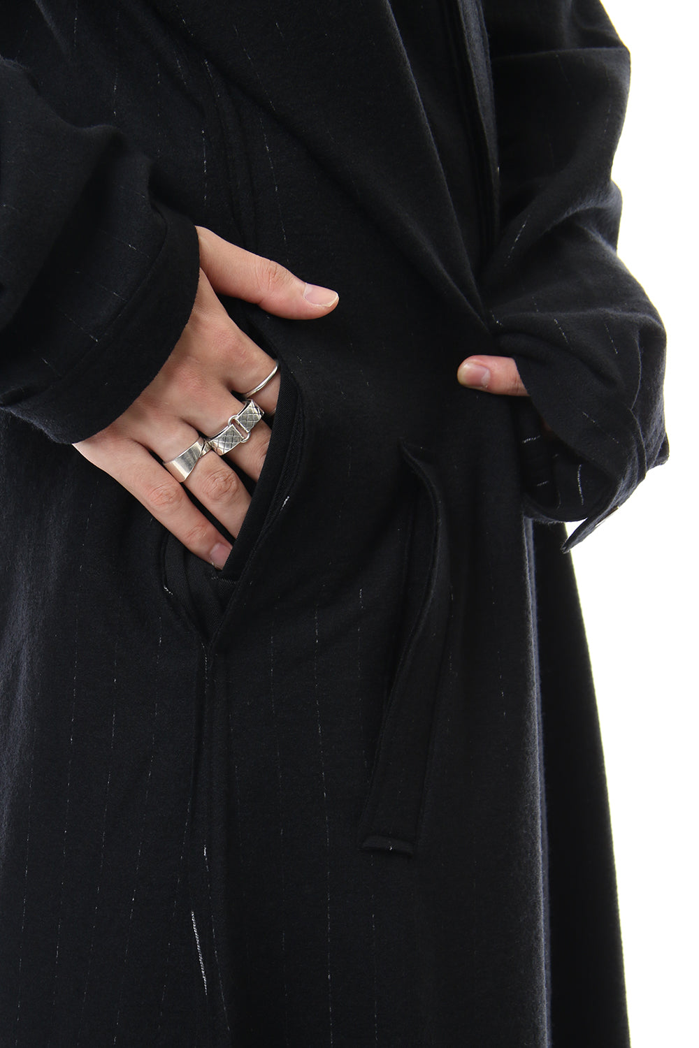 No Collar Long Cardigan