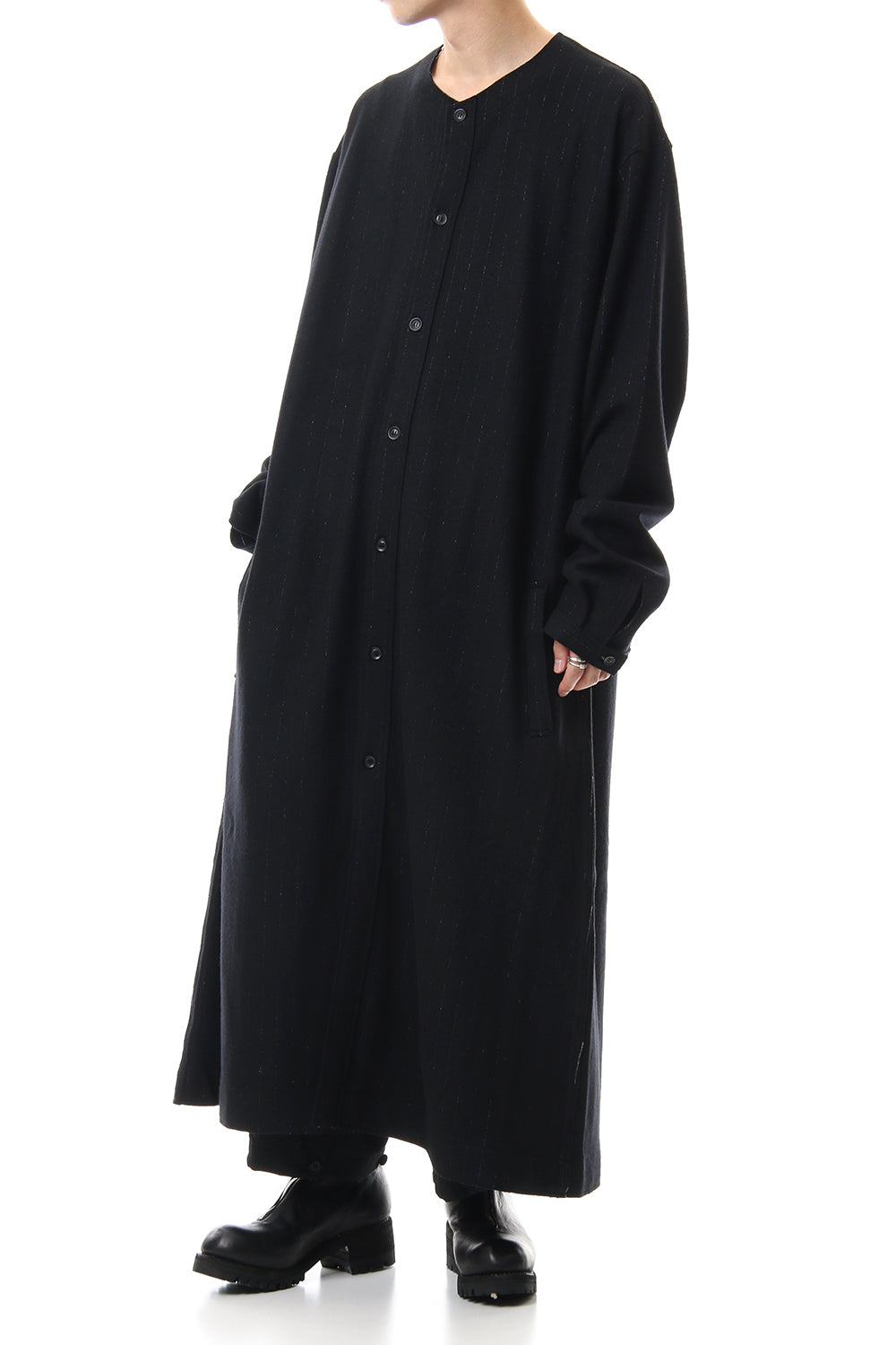 No Collar Long Cardigan