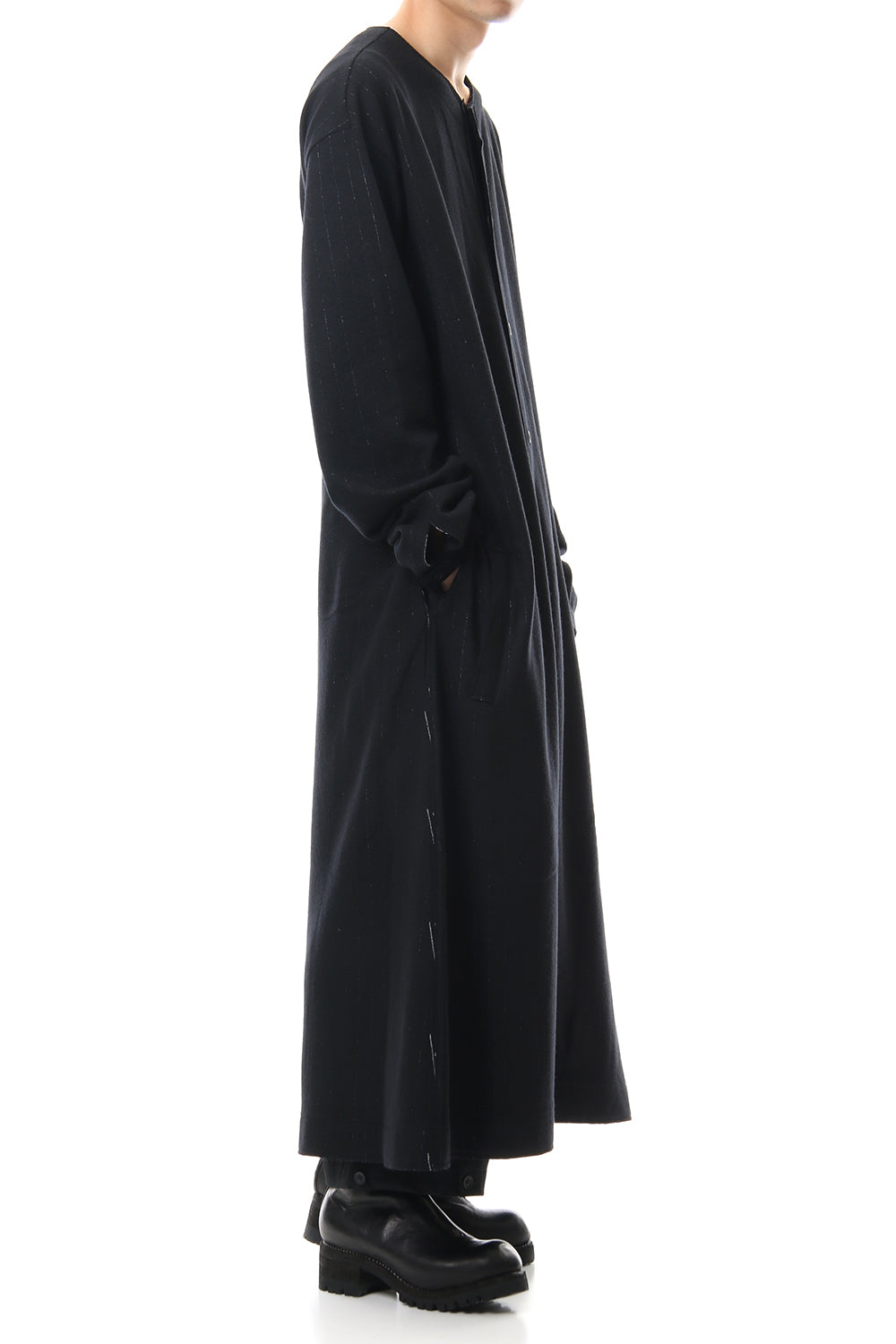 No Collar Long Cardigan