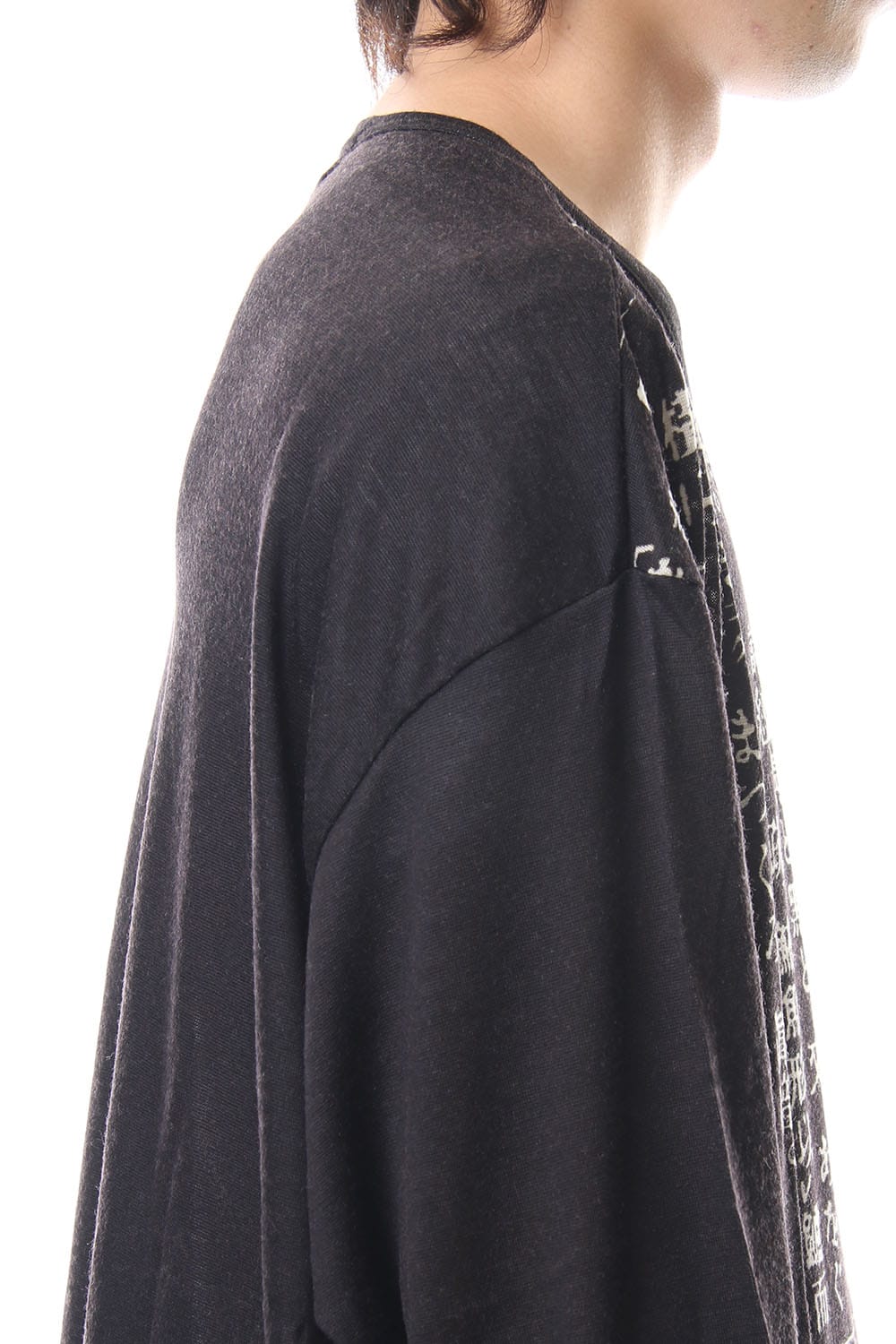 ディクショナリー プリント ラウンド ネック ロング スリーブ Tシャツ　