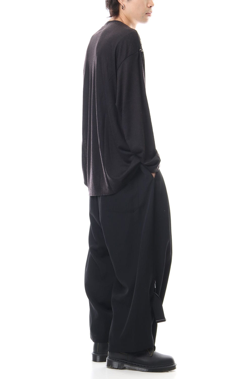 ディクショナリー プリント ラウンド ネック ロング スリーブ Tシャツ　