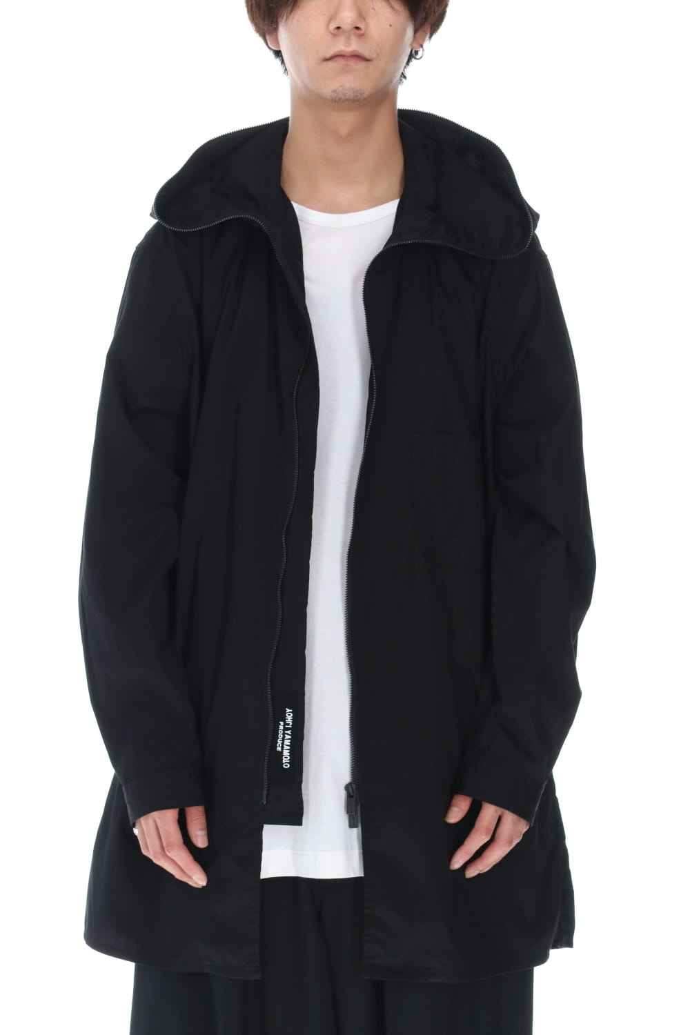 Chain stitch Broad Hooded shirt