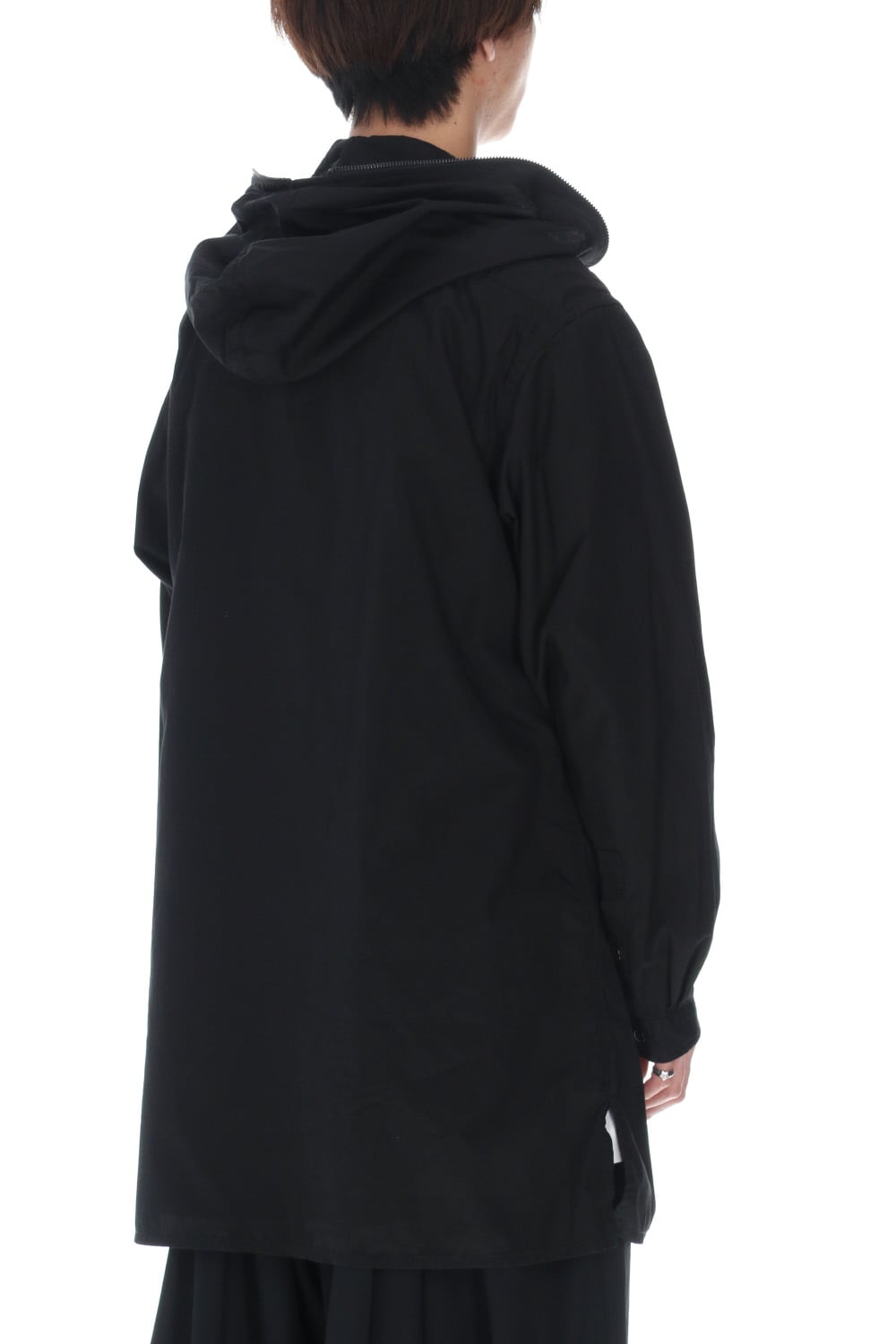 Chain stitch Broad Hooded shirt