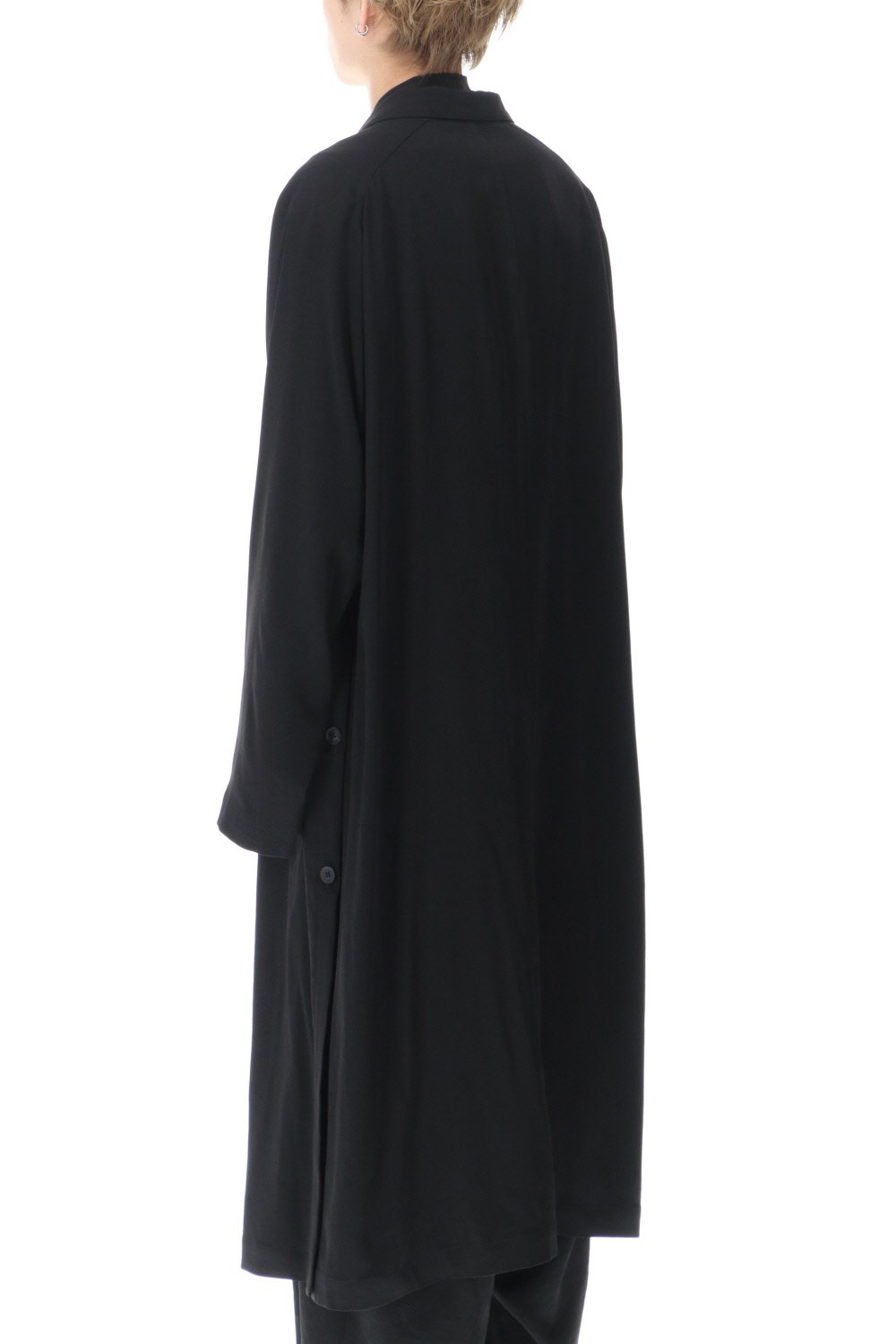 ダブルパーツ ボタン留め ラグランドレス