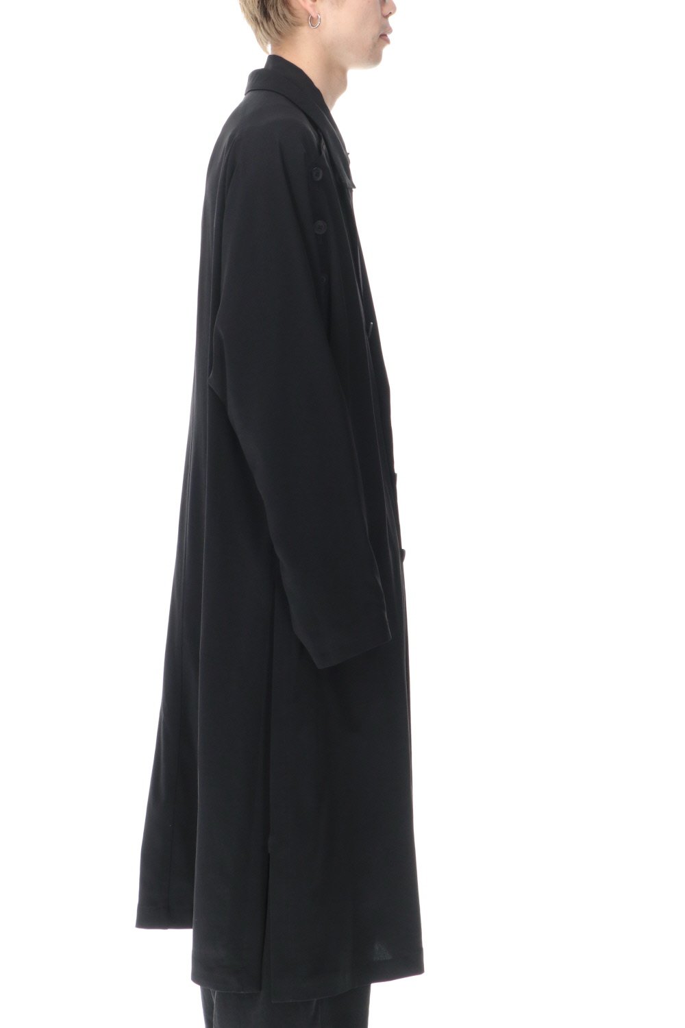 ダブルパーツ ボタン留め ラグランドレス