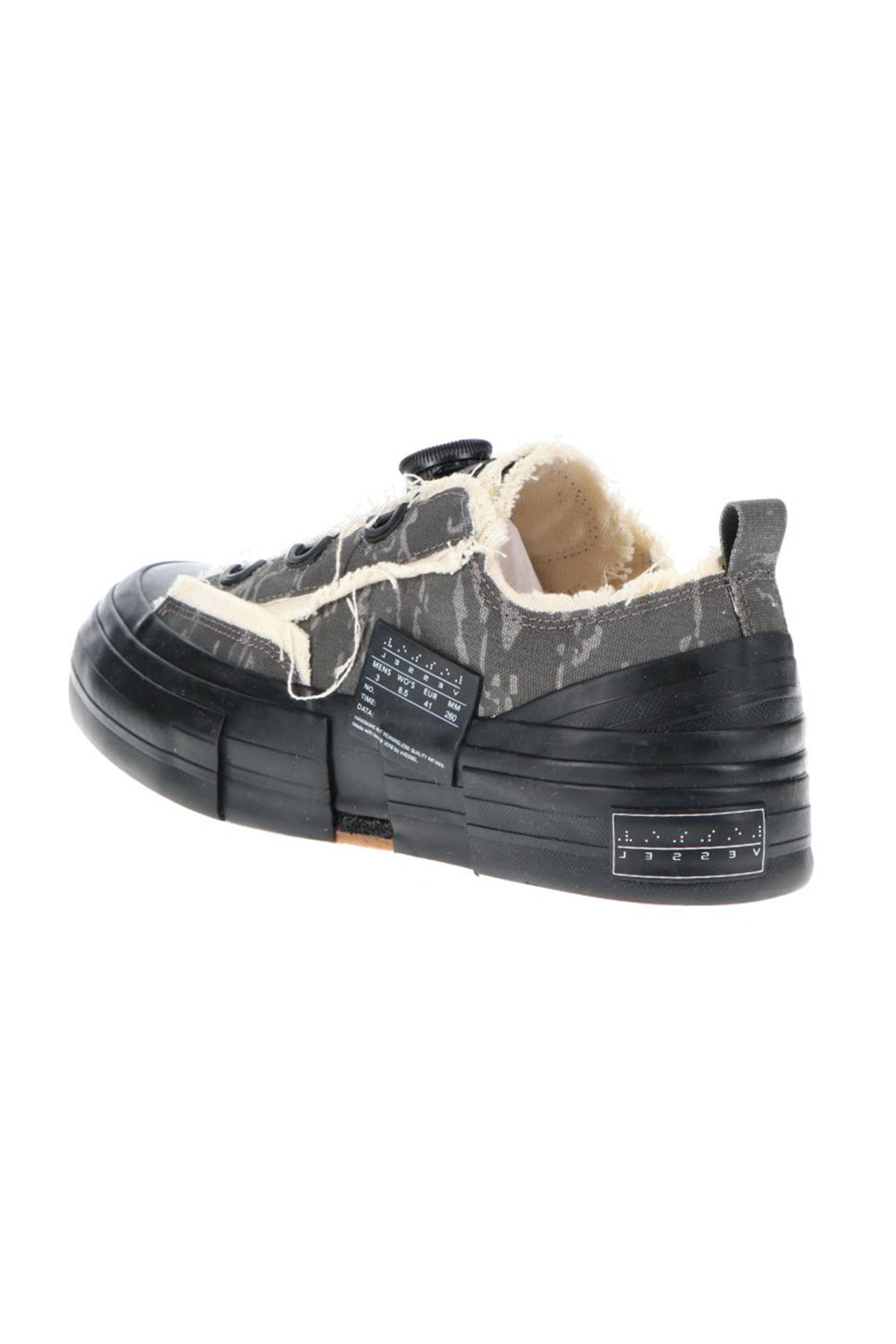 Yohji Yamamoto × VESSEL  Cotton canvas Low top Sneaker Tiger Camo