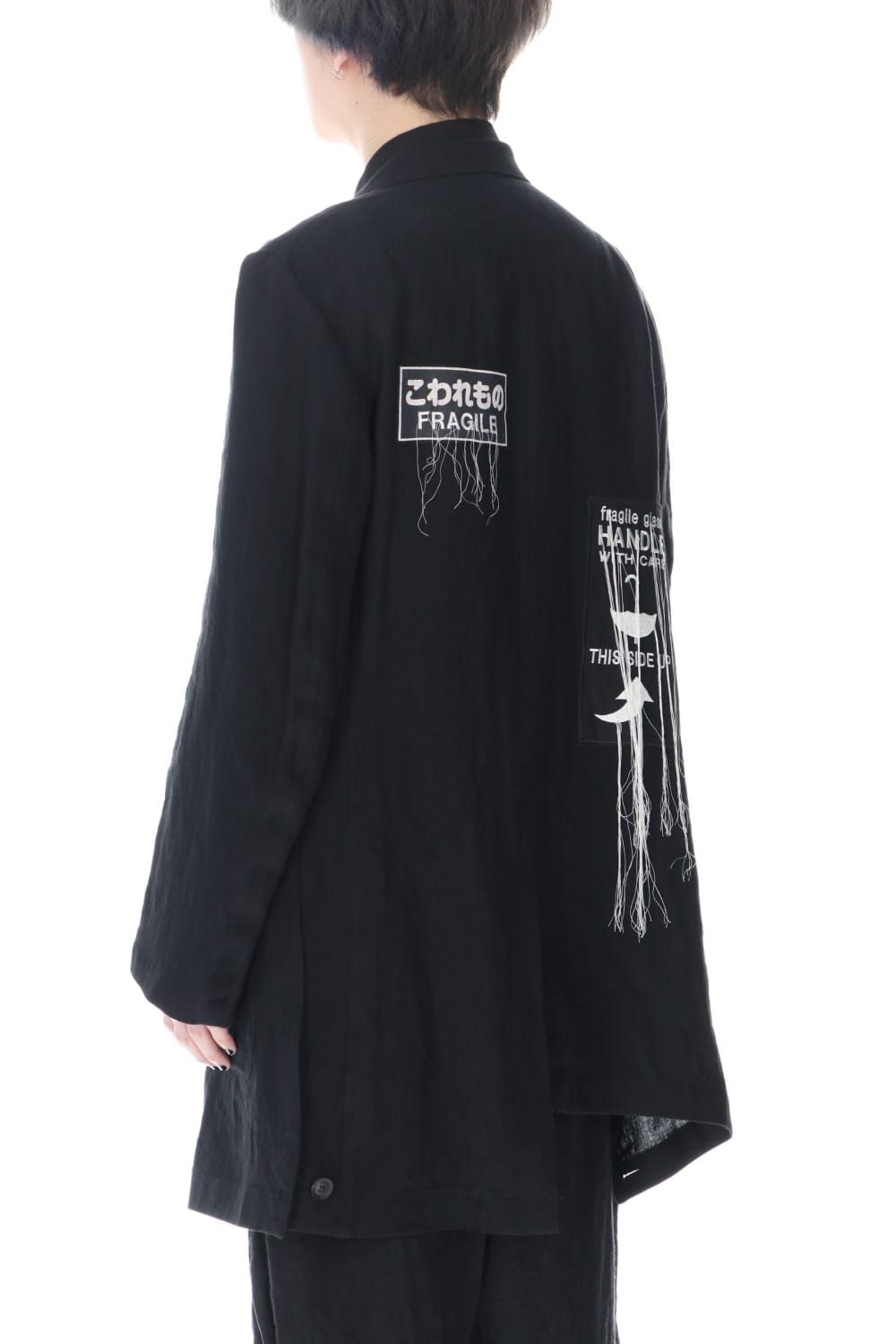 Linen jacket with Double emblem