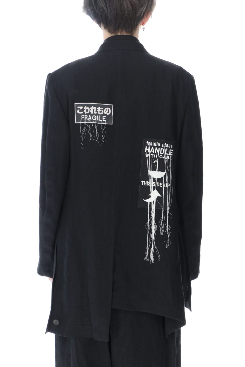 Linen jacket with Double emblem