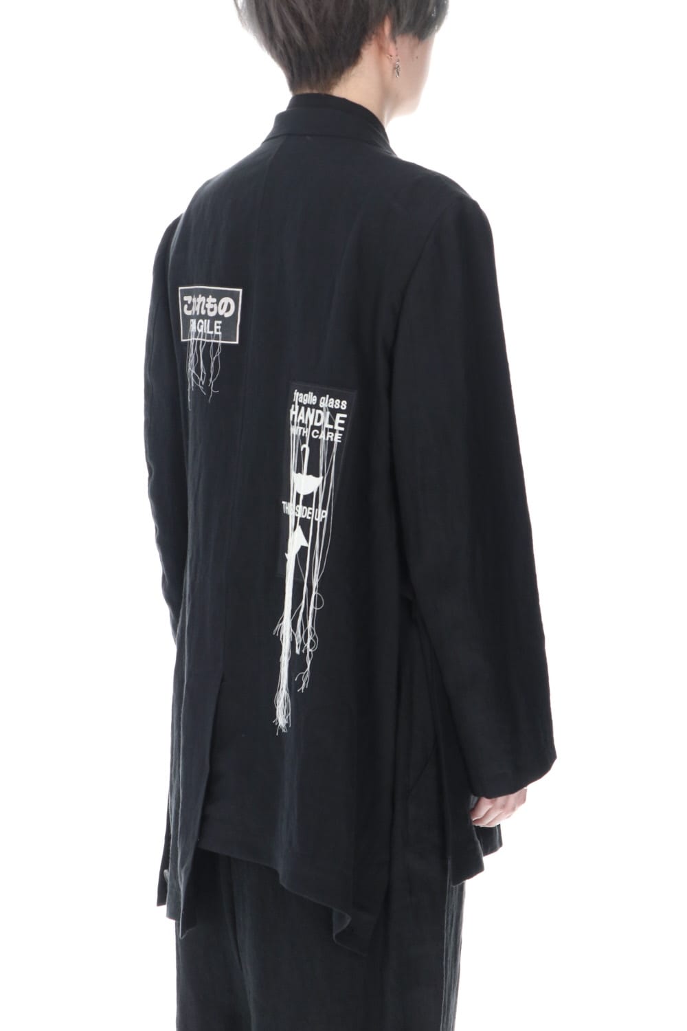 Linen jacket with Double emblem