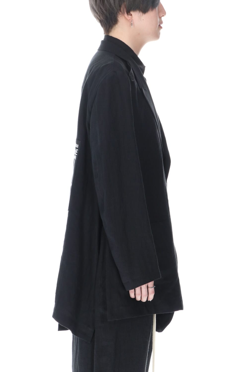 Linen jacket with Double emblem