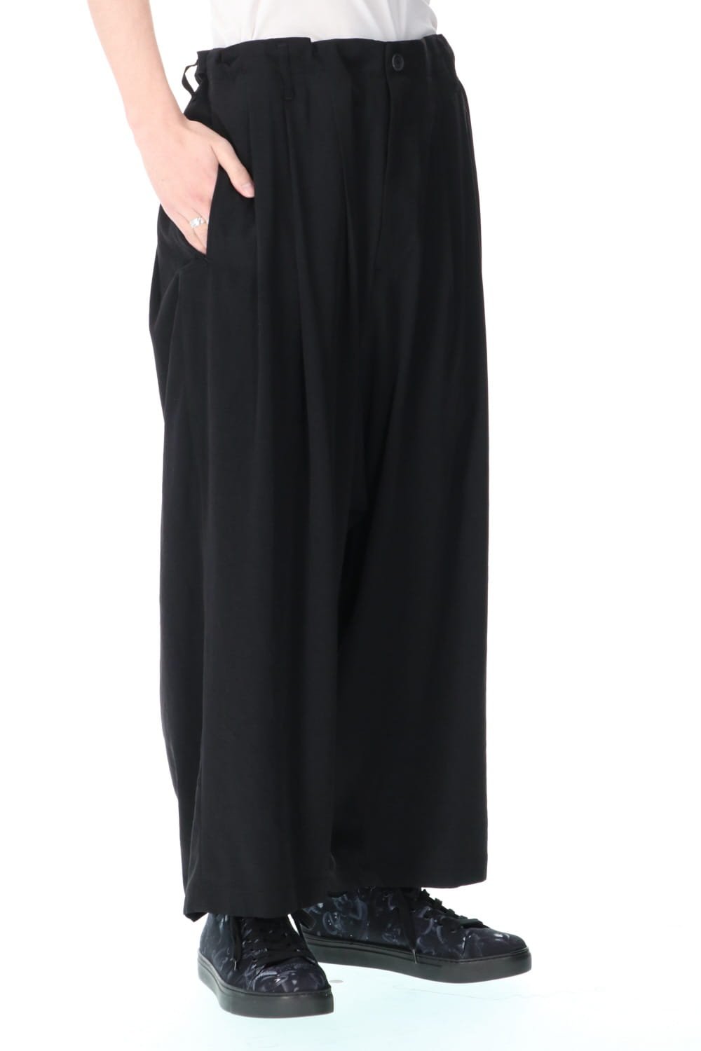 Triacetate tuxedo Sarouel style Pants