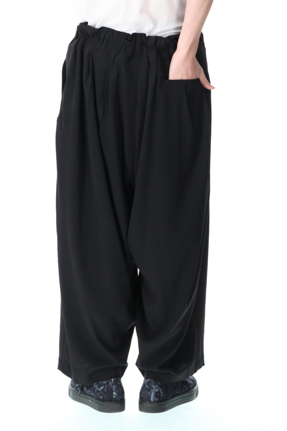 Triacetate tuxedo Sarouel style Pants