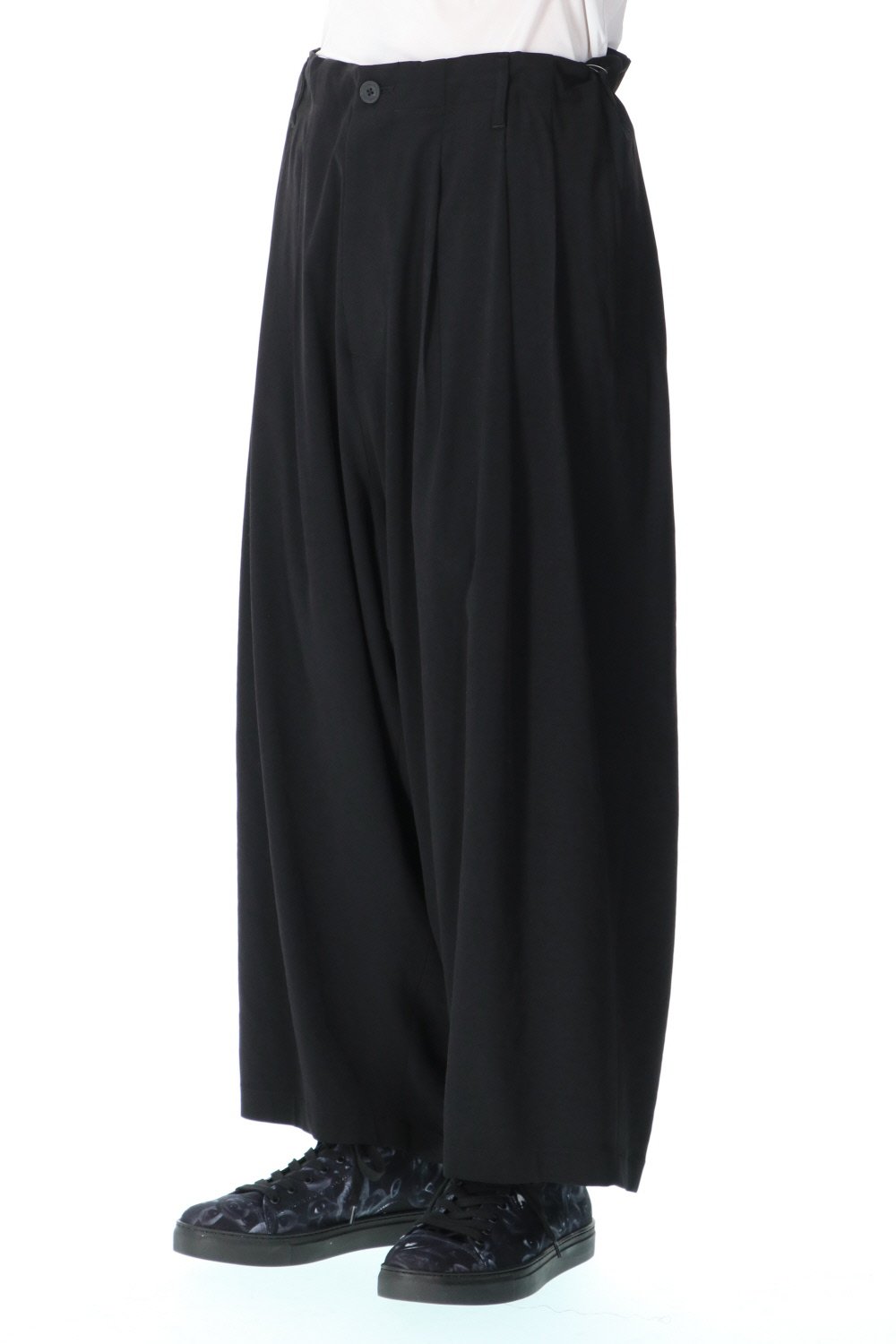 Triacetate tuxedo Sarouel style Pants