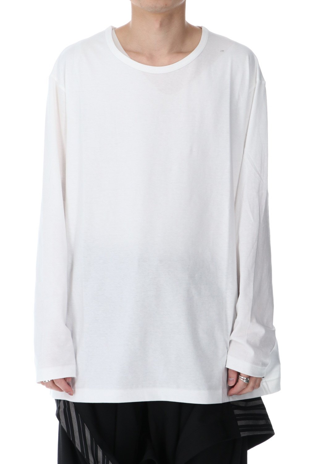 Round neck Long sleeve T-Shirt Off white