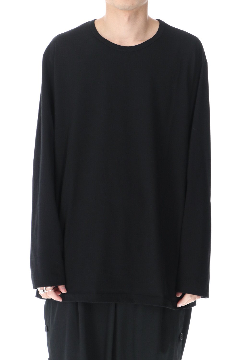 Round neck Long sleeve T-Shirt Black