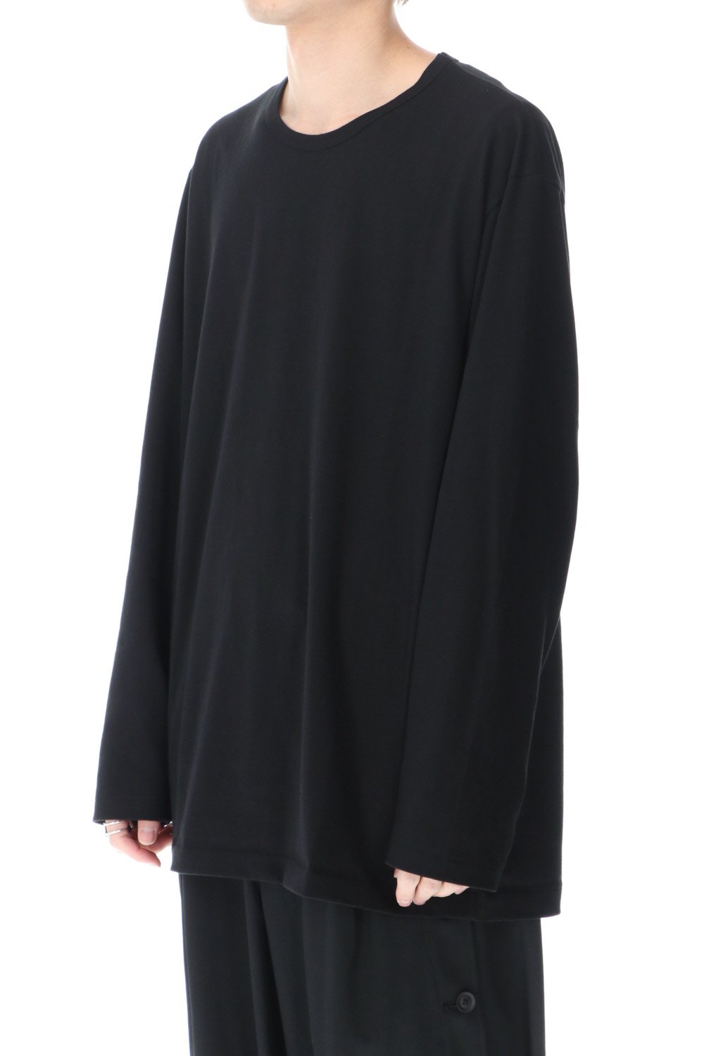 Round neck Long sleeve T-Shirt Black