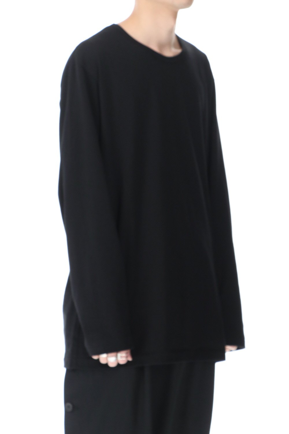 Round neck Long sleeve T-Shirt Black