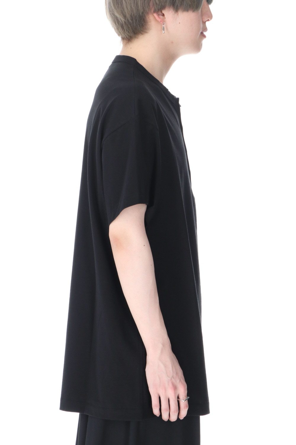 Fasntener Henry neck Short sleeve T-shirt