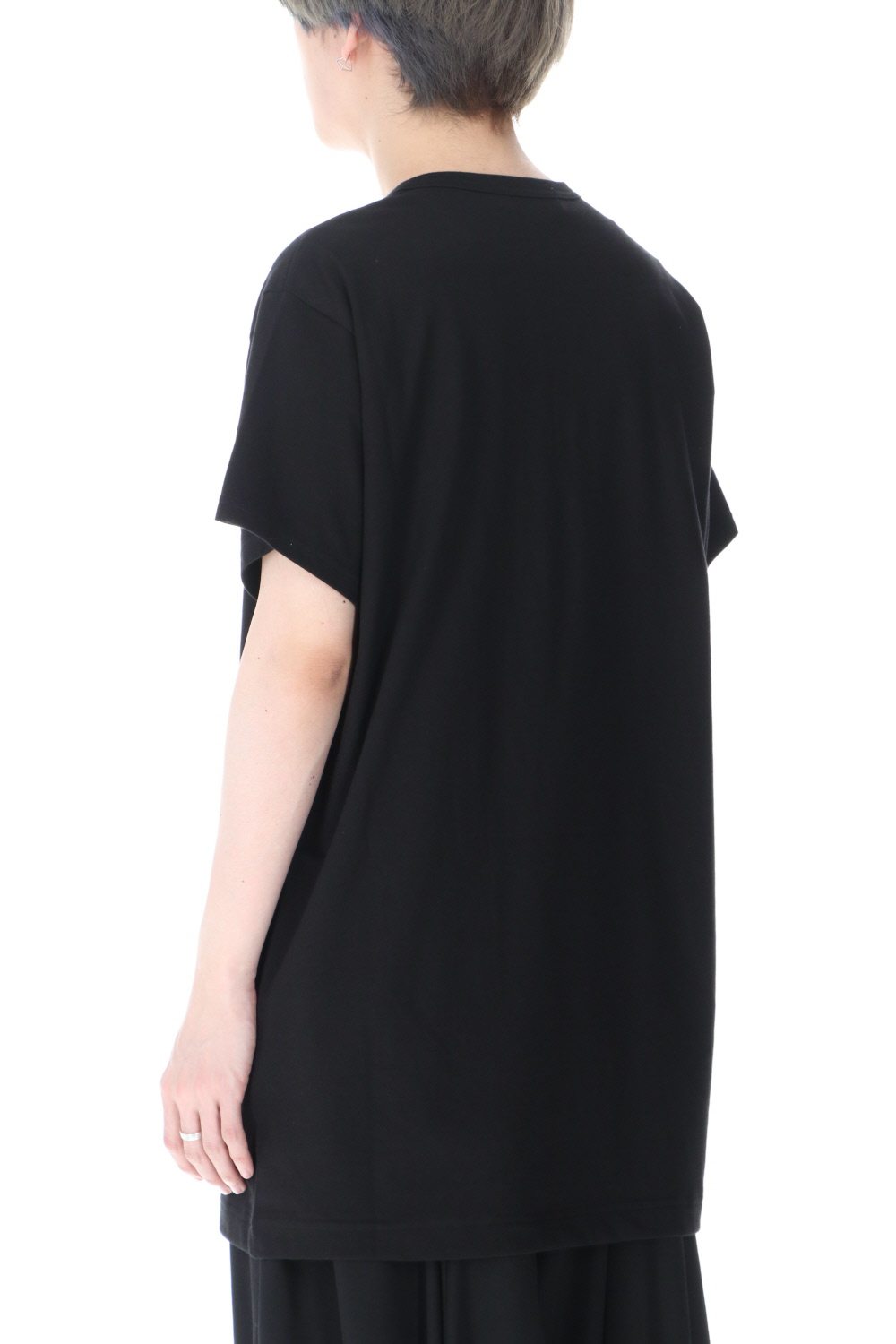 Buddha Button Henry neck Short sleeve T-shirt Black