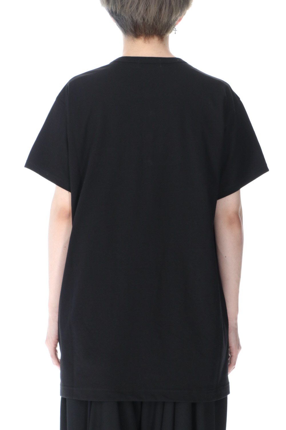 Buddha Button Henry neck Short sleeve T-shirt Black