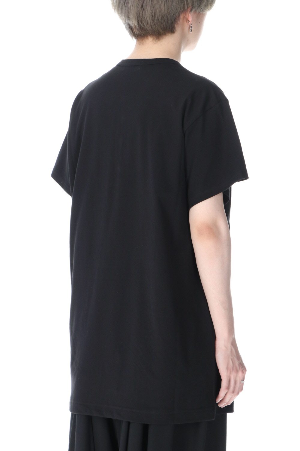 Buddha Button Henry neck Short sleeve T-shirt Black