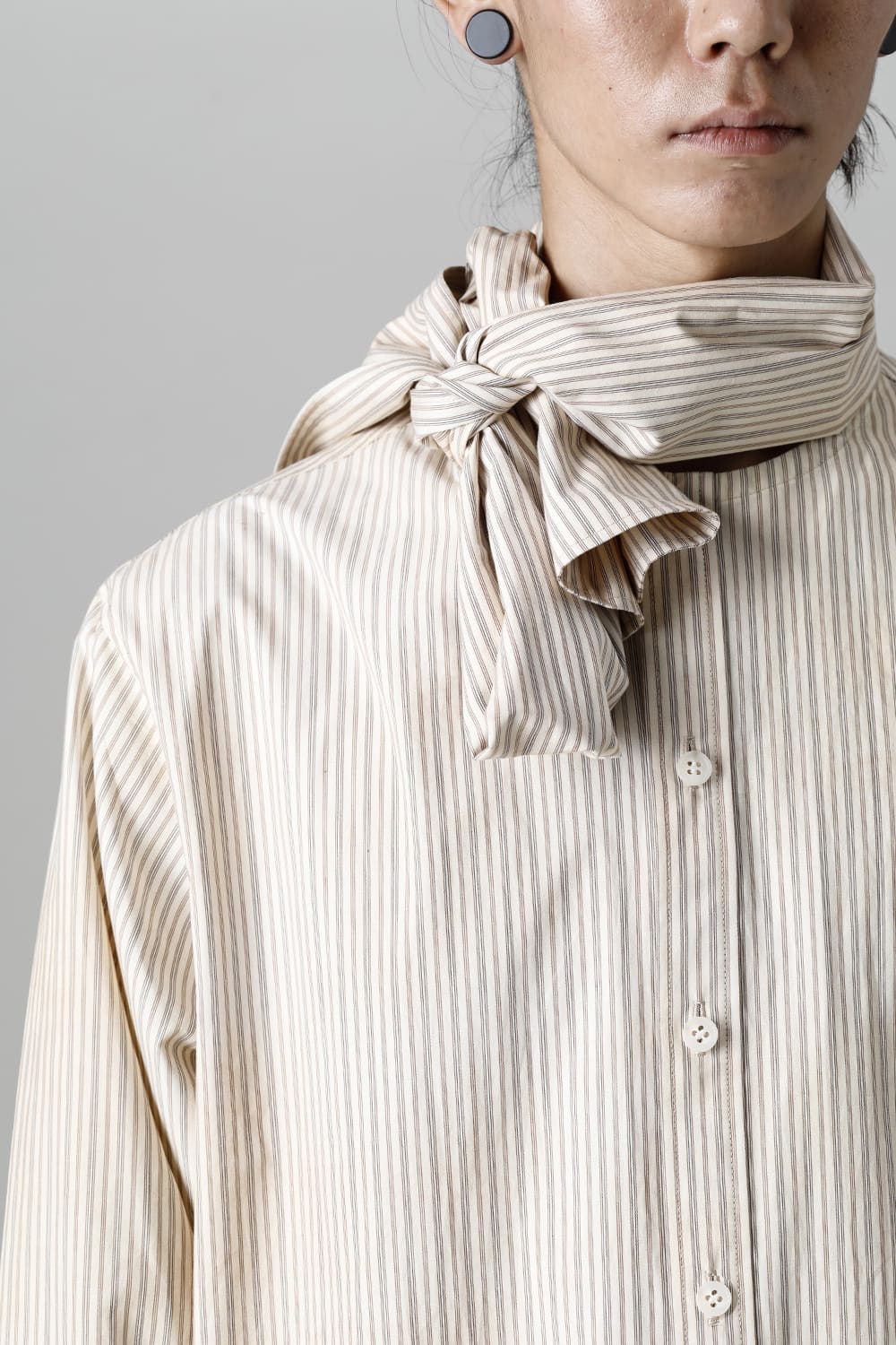 Stole Stripe Pattern Blouse