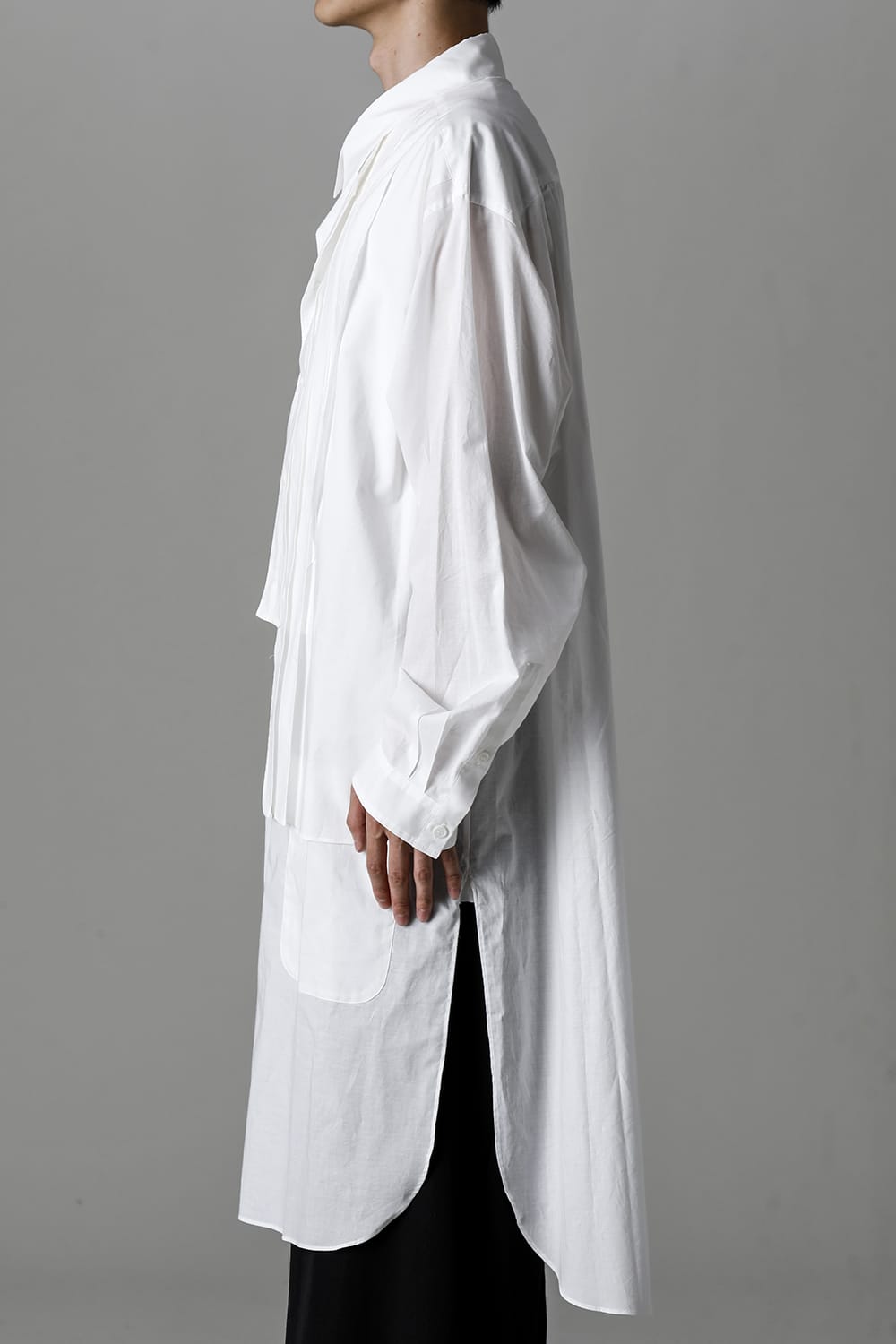 Front Double Pleats Big Blouse