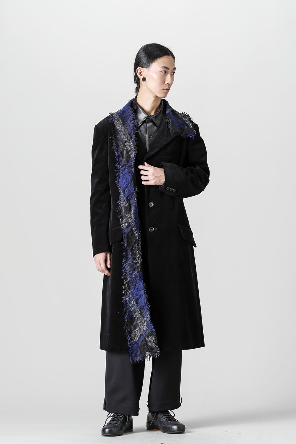 チェックストールジャケット