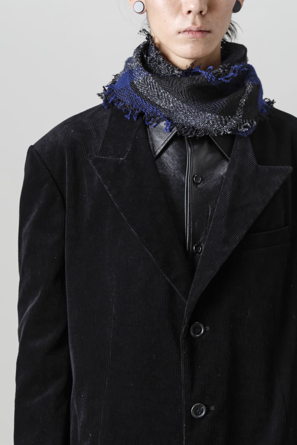 チェックストールジャケット