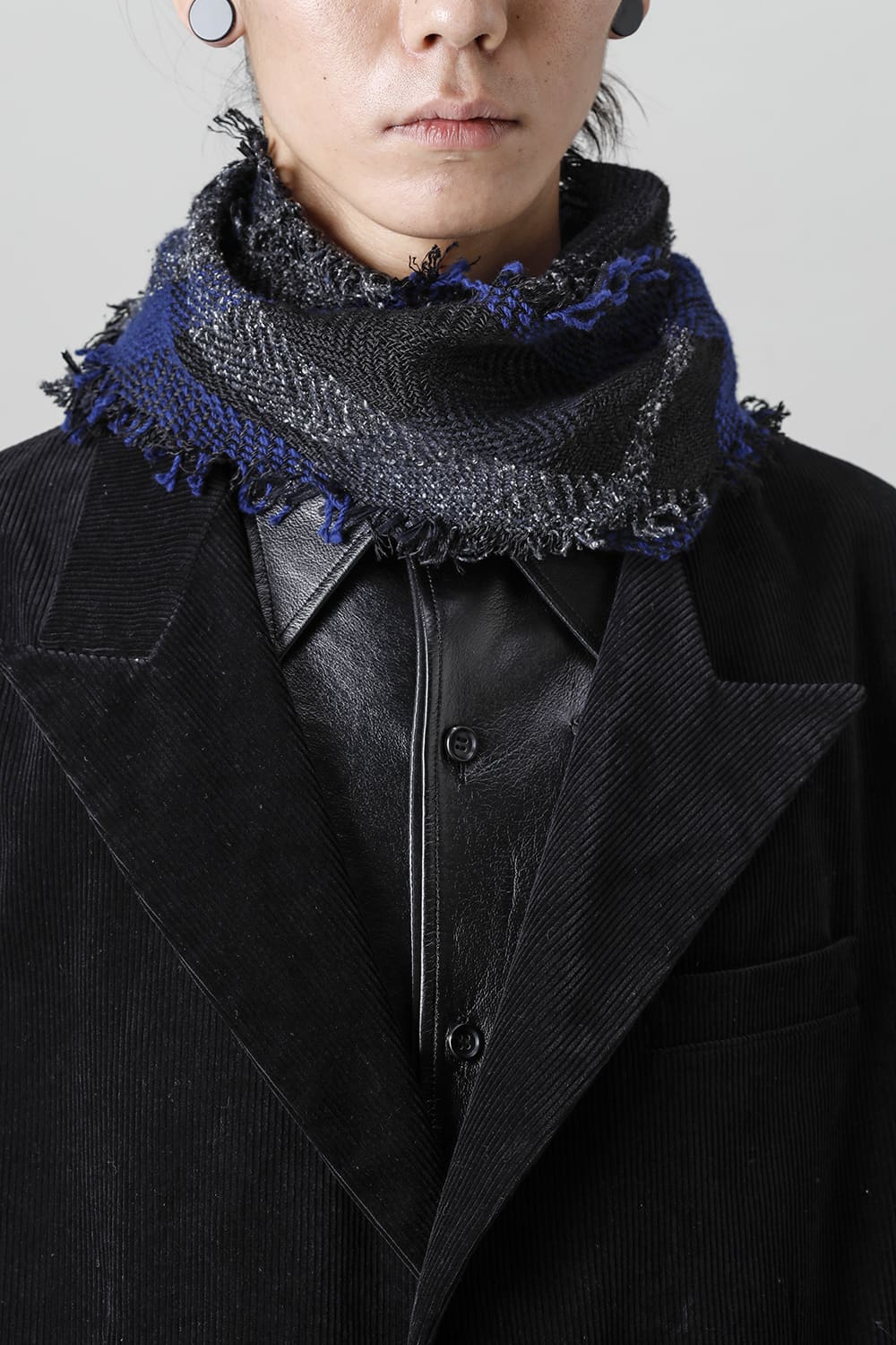 チェックストールジャケット