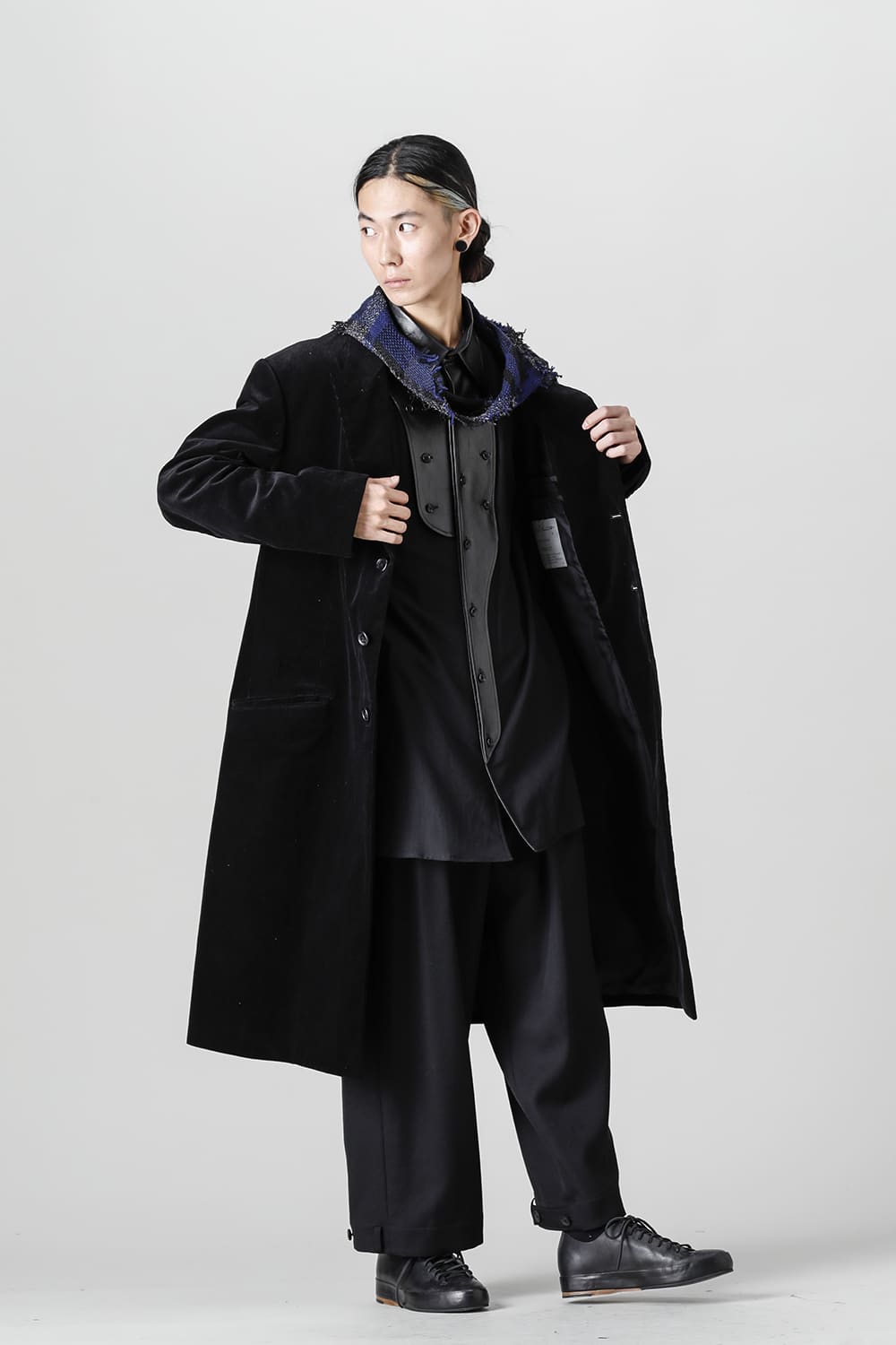 チェックストールジャケット