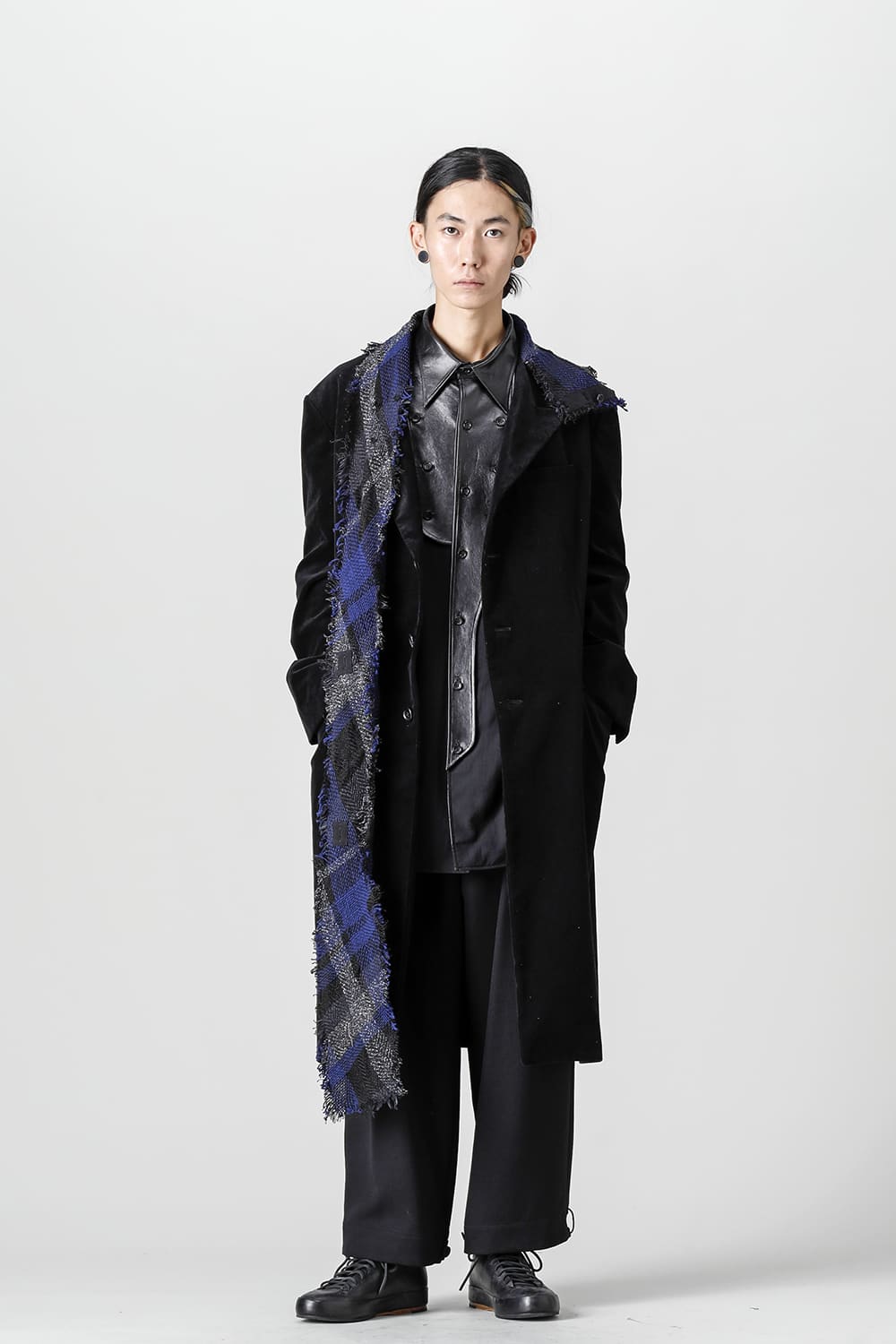 チェックストールジャケット