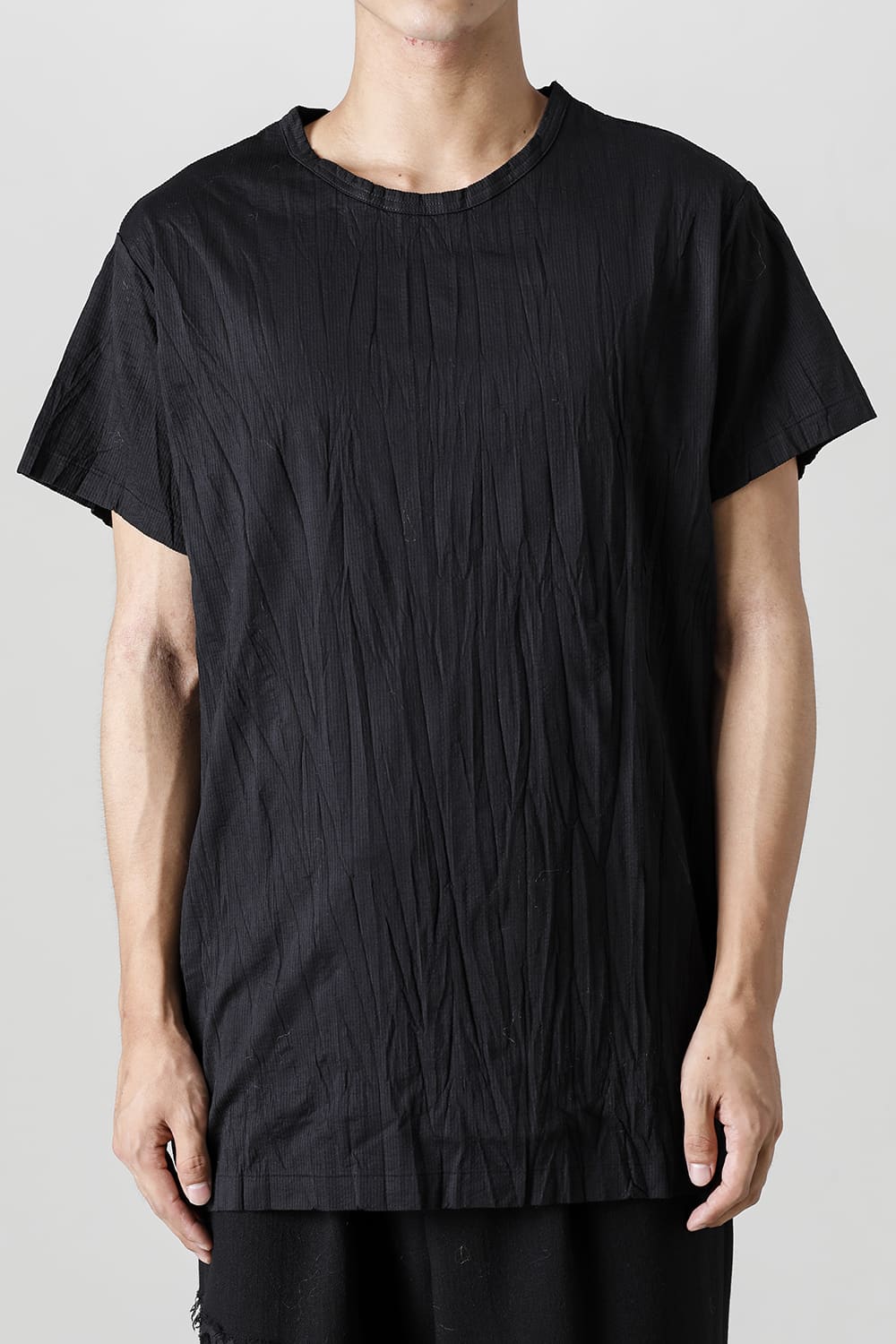 Wrinkled Short Sleeve Black