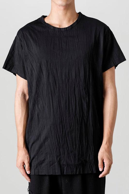 Wrinkled Short Sleeve Black