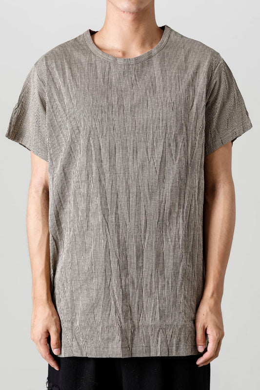 Wrinkled Short Sleeve Beige