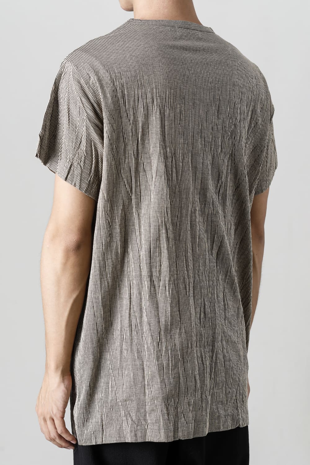 Wrinkled Short Sleeve Beige