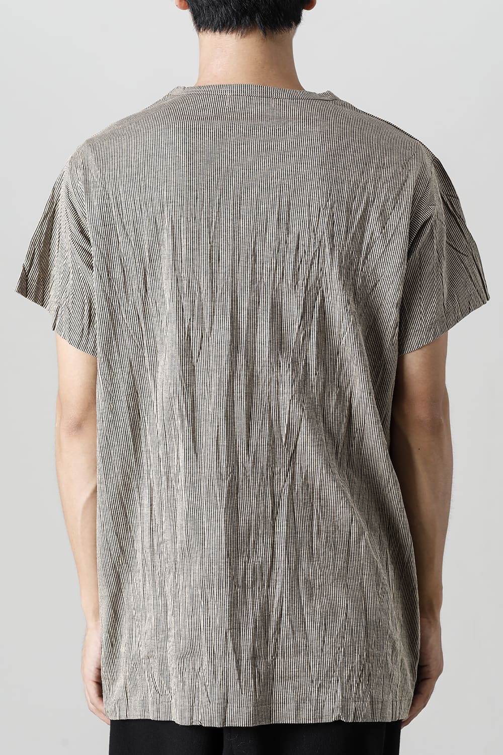 Wrinkled Short Sleeve Beige