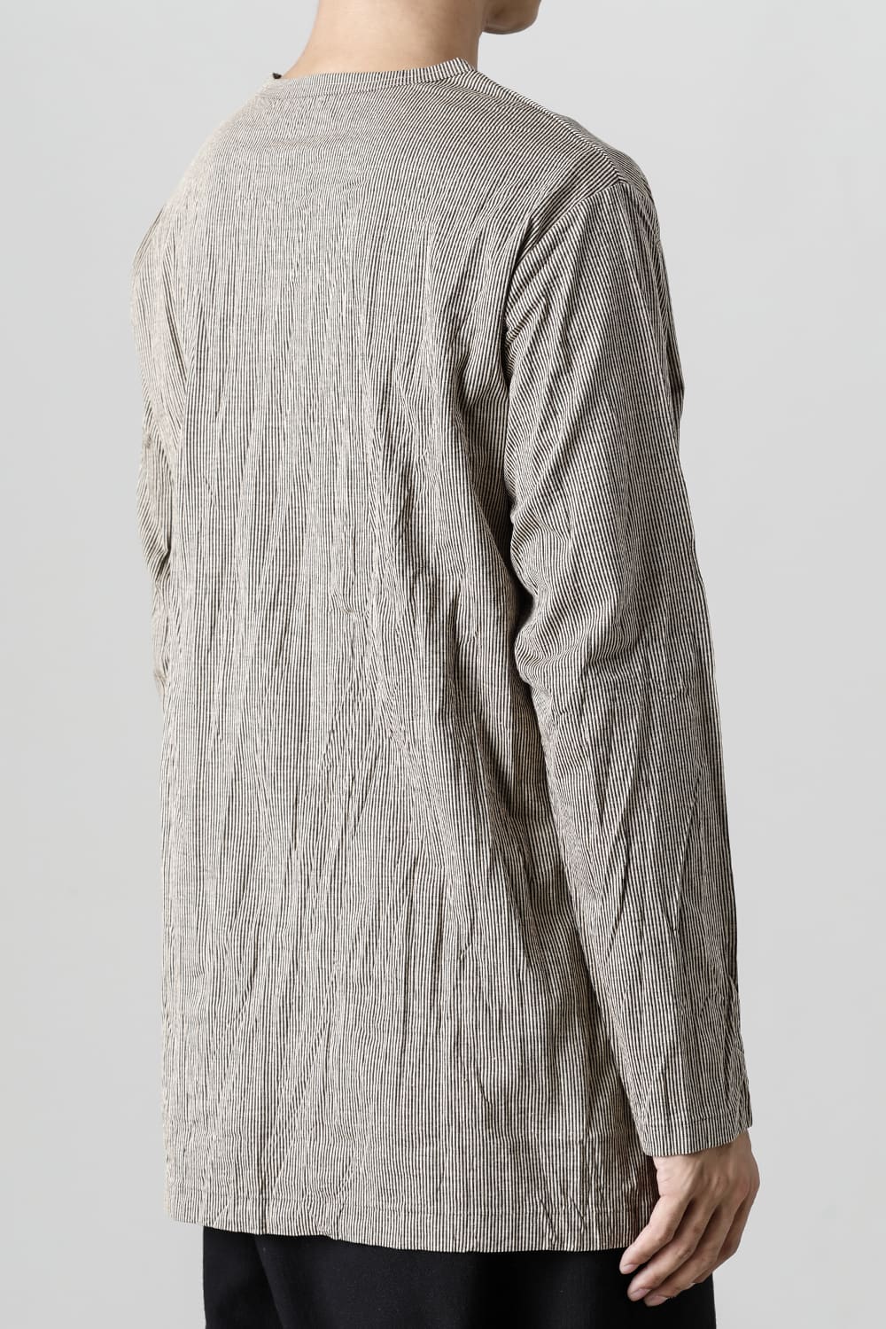 Wrinkled Long Sleeve Beige