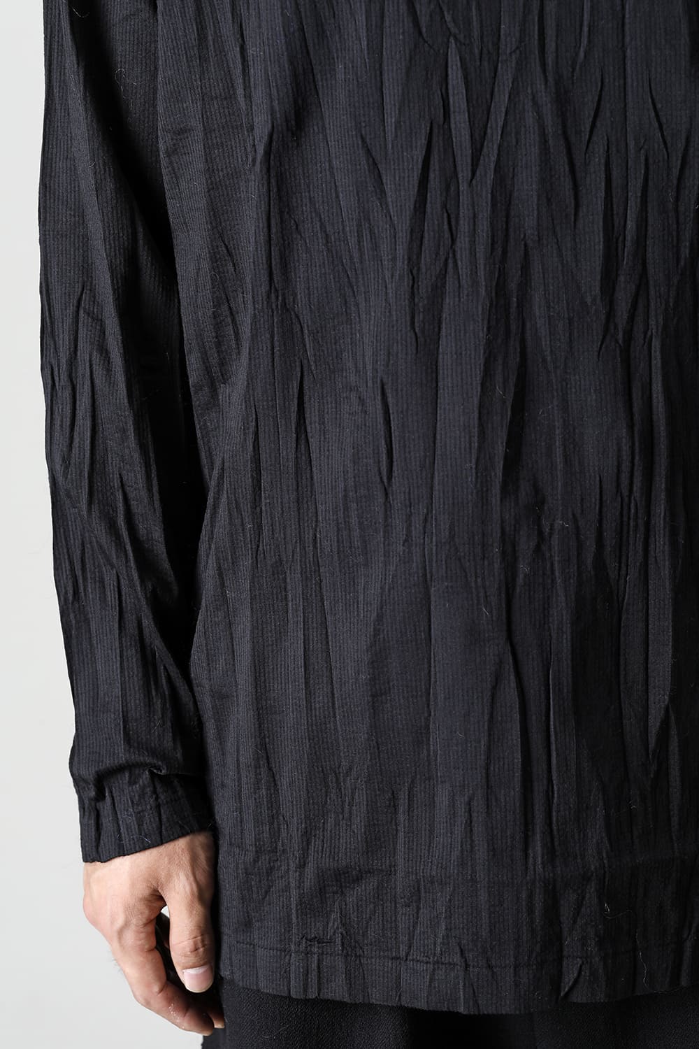 Wrinkled Long Sleeve Black