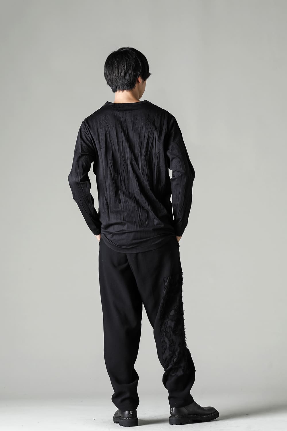 Wrinkled Long Sleeve Black