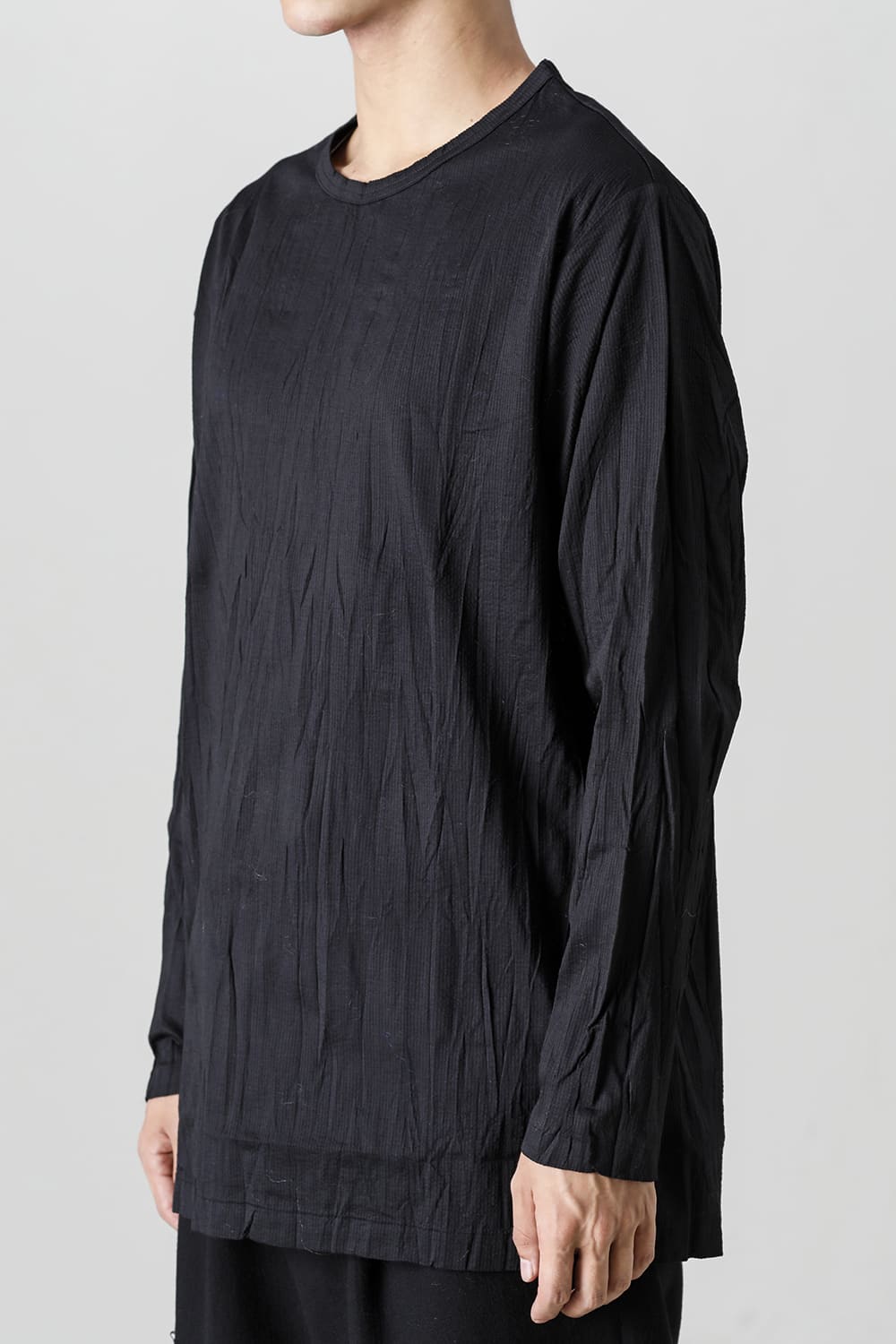 Wrinkled Long Sleeve Black