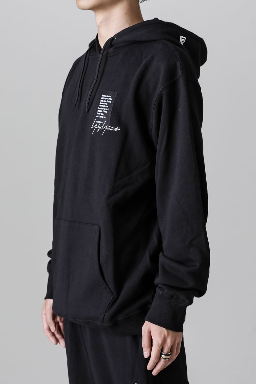 New Era × Yohji Yamamoto Signature Logo Sweat Pullover Hoodie