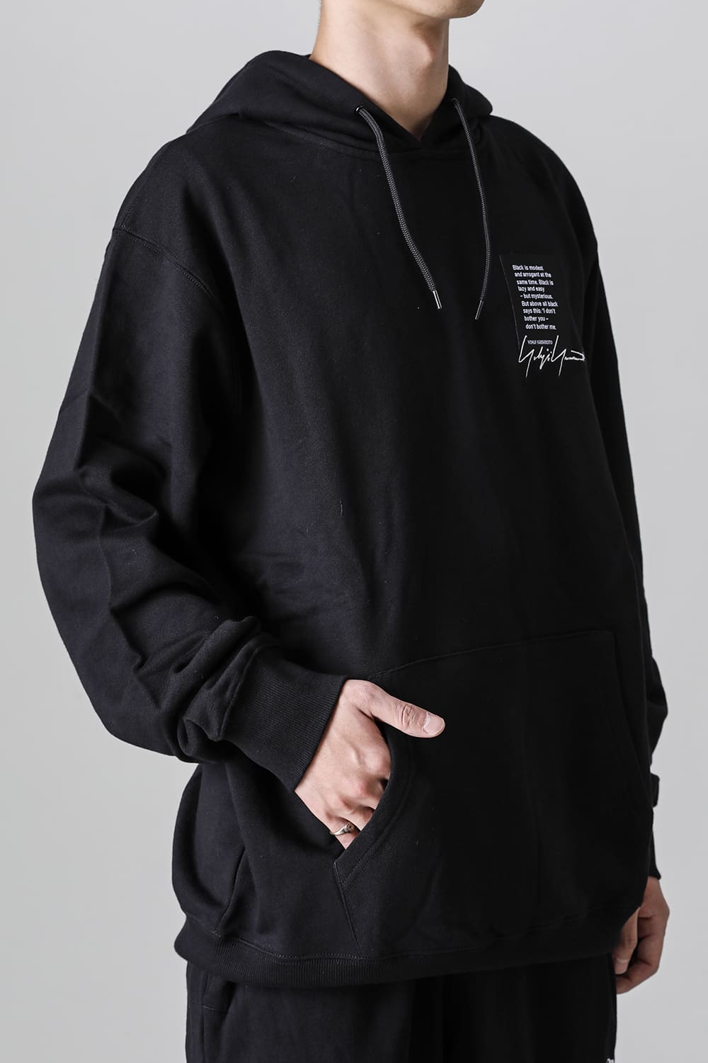 New Era × Yohji Yamamoto Signature Logo Sweat Pullover Hoodie