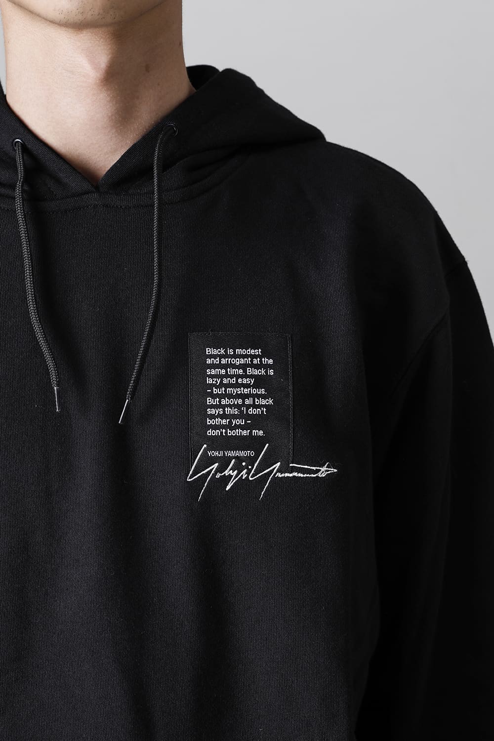 New Era × Yohji Yamamoto Signature Logo Sweat Pullover Hoodie