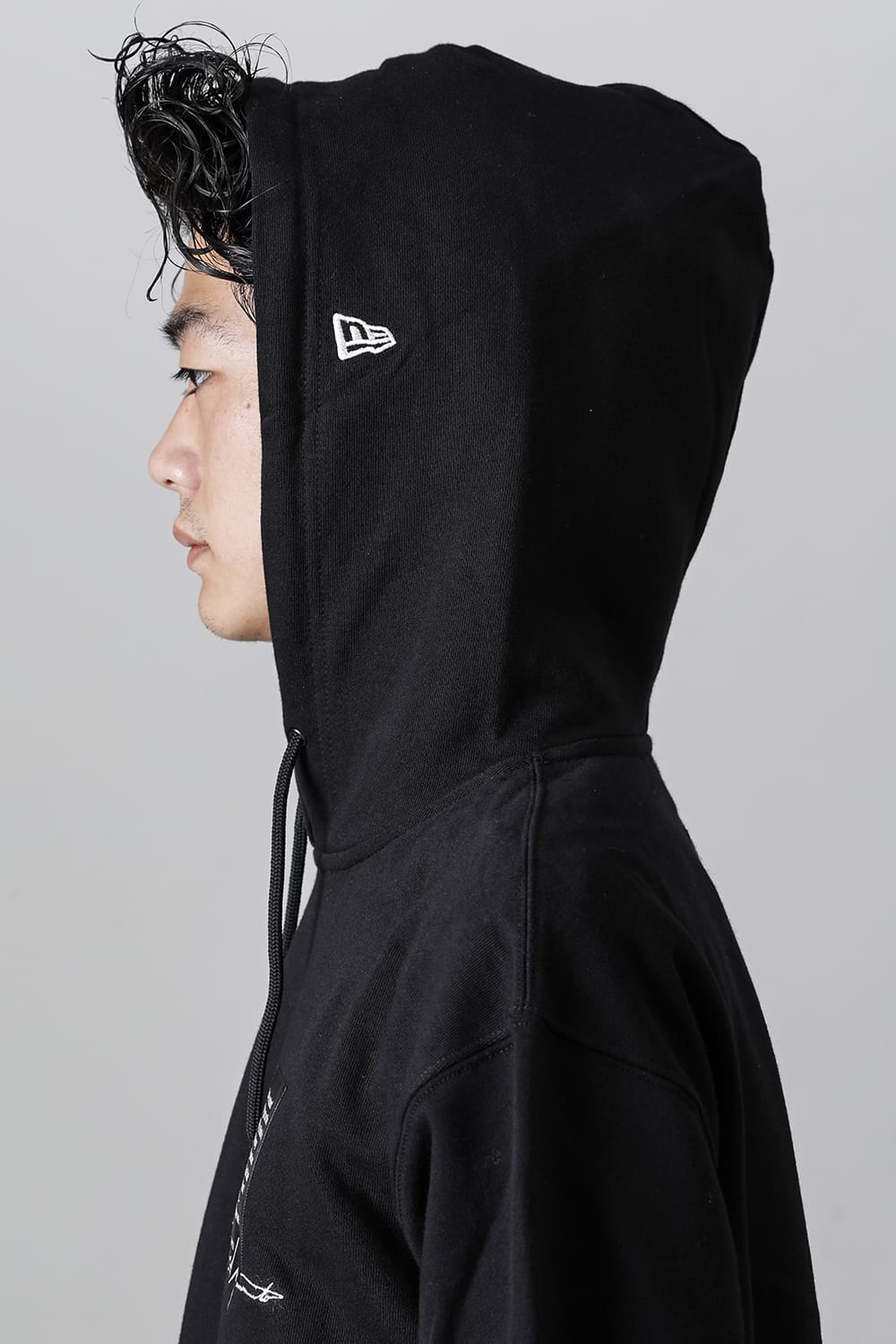 New Era × Yohji Yamamoto Signature Logo Sweat Pullover Hoodie
