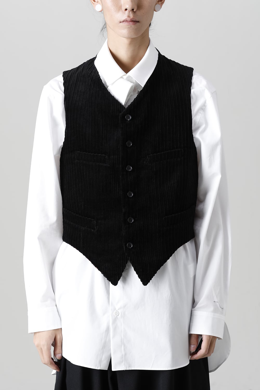 Patterned Hem Single Vest