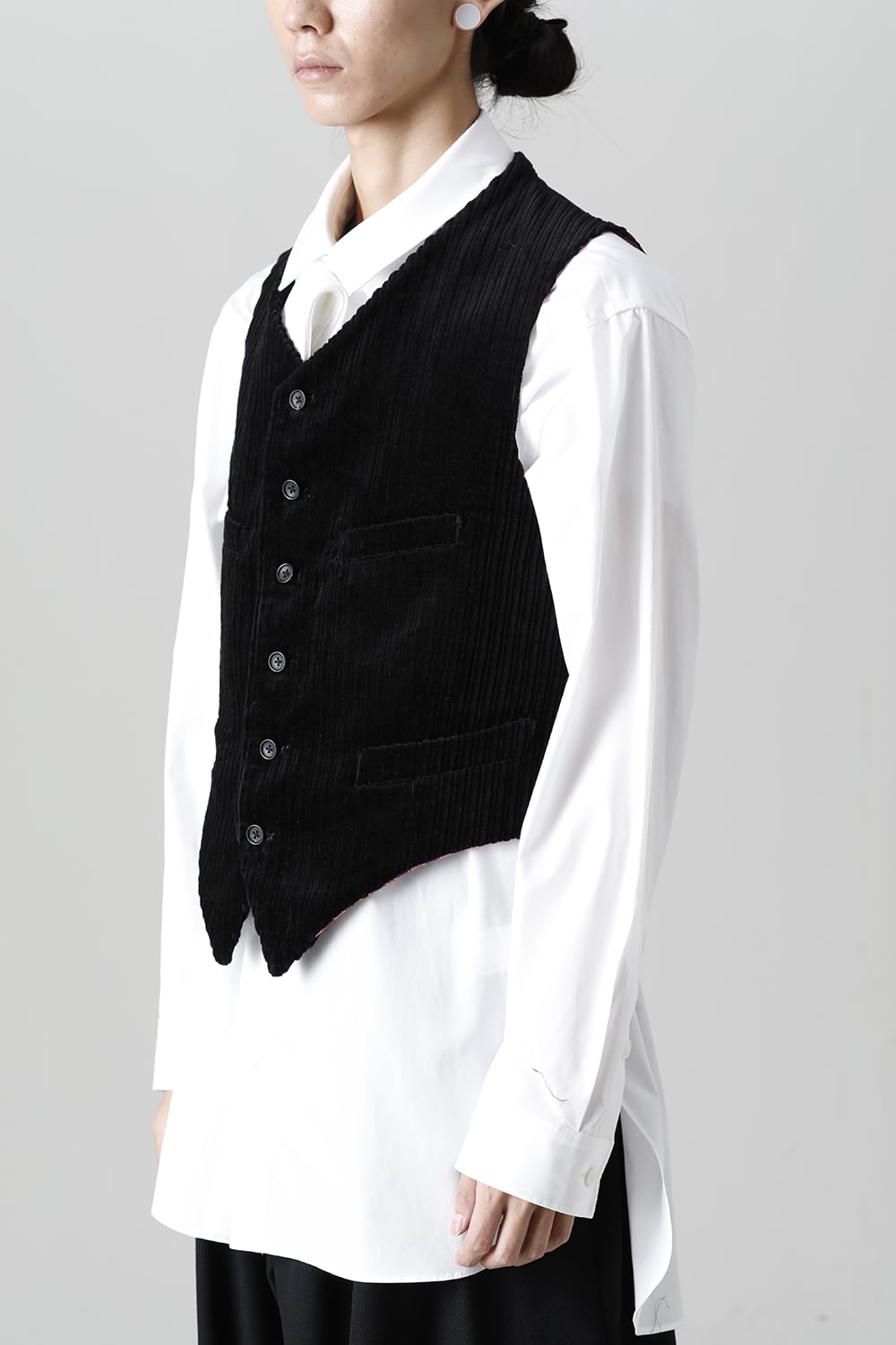 Patterned Hem Single Vest