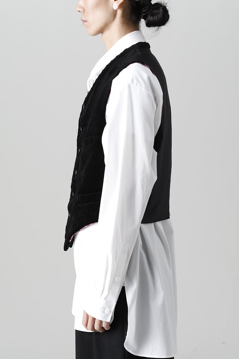 Patterned Hem Single Vest