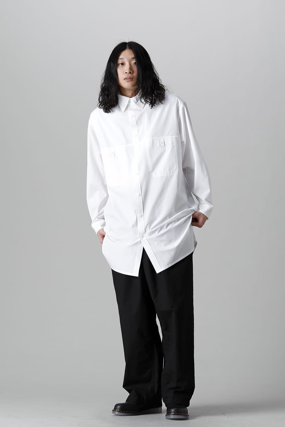 前切り替えポケットブラウス