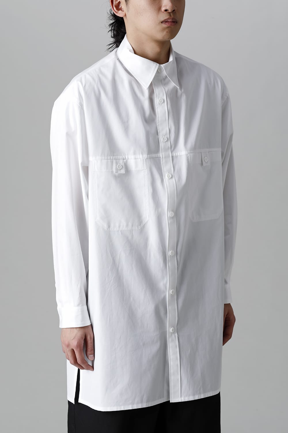 前切り替えポケットブラウス